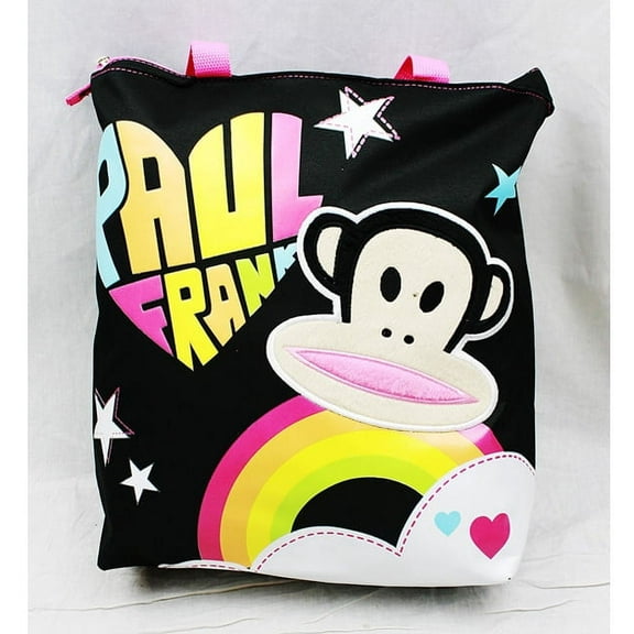 Tote Bag - Paul Frank - Black Rainbow Logo New Gifts Girls Hand Purse 82104