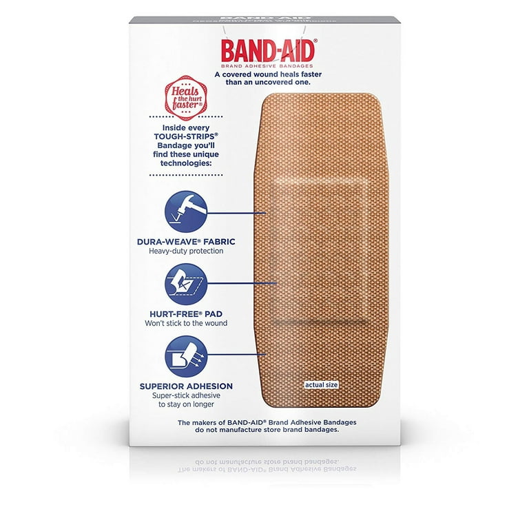 Band-aid Tough Strips Heavy Duty Super Stick Adhesive Bandages