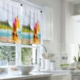 thumbnail image 2 of LALILO Kitchen Curtains and Valances Set of 3 36" Hawaii Window Treatment Tiers for Window Decor, 2 of 5