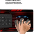 thumbnail image 6 of Red and Black Mouse Pad 35.4 X 15.7 Inch XXL Modern Geometry Art Print Full Desk Mousepad Extended Large Non-Slip Rubber Base Big Keyboard Mat with Stitched Edges for Gaming Office, 6 of 6