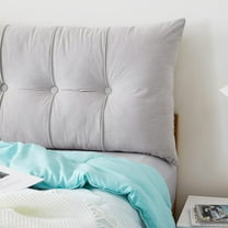LILEYI Rainha - Plush Tufted College Headboard - Light Gray