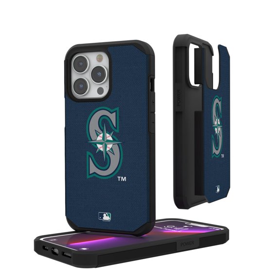 Seattle Mariners iPhone Solid Design Rugged Case