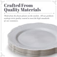 thumbnail image 5 of DISPOSABLE DINNERWARE PLATES | Premium Reusable Plastic Dishes | 20 Salad Plates |Vintage - grey | 9", 5 of 8