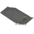 thumbnail image 1 of Unique Bargains 30x15cm Microfiber Pouch, 5Pcs Soft Storage Drawstring Gift Bag, Gray, 1 of 5