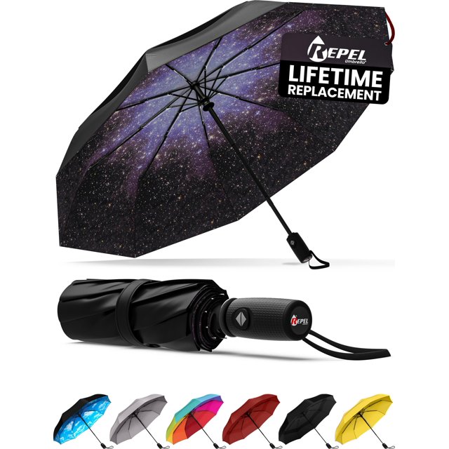 Paraguas Repelente, resistente al viento, para viajes, lluvia, impermeable, compacto
