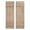Light Brown, variant on Costway Window Shutter Set of 2 Reclaimed Paulownia Wood Wall Decor with Antiqued Surface Dark Grey