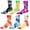Tie-dye, variant on COUVER Women's Patterned Crew Socks Christmas Size 9-11 6 Pairs (12 Count)