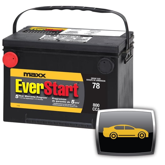 EverStart AUTO MAXX-78N 12 Volt, Auto Battery, Group 78, 800 CCA