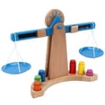 thumbnail image 1 of Juguete de Balance de Madera, Enseñanza matemática de Coordinación de la Mano Con El Juguete de la Escala de Pesaje con Bandeja para Hogar para Niños, 1 of 7
