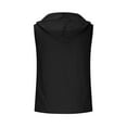 thumbnail image 5 of Save On Cotton Linen Hooded Shirts for Men Cap Sleeve Tunics Blouses Plain Basic Tops Shirts Front Buckle Tee Shirts Quick Dry Ultra Soft Tunic Blouses Beach Gym Workout Running Tee, 5 of 6