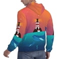 thumbnail image 6 of Daiia Lighthouse and Whale for Men's Fashion Hoodies & Sweatshirts with Kangaroo Pocket Hooded Sweatshirt Breathable & Moisture Wicking-Large, 6 of 7
