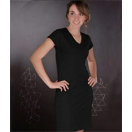 La T 1427252 Junior Fine Jersey V-Neck Tee Dress Black 2XL