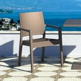 thumbnail image 5 of Compamia Ibiza Resin Wickerlook Patio Dining Arm Chair in Brown, 5 of 15