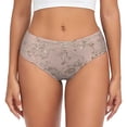 thumbnail image 1 of Fotbe Rose Gold Marble Texture Calzones Estampados para Mujer – Ropa Interior de Algodón, Cómoda, Suave y Elástica-3X-Large, 1 of 6
