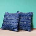 thumbnail image 3 of Sephalina Paisley Leaves Indoor/Outdoor Pillow in Navy Blue 18x18, 3 of 5