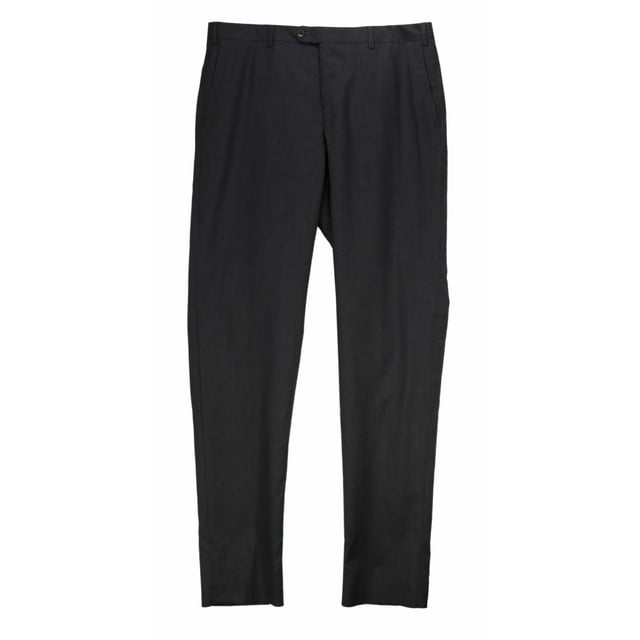 Trussini Men's Grey Super 110s Wool Dress Pants - 54