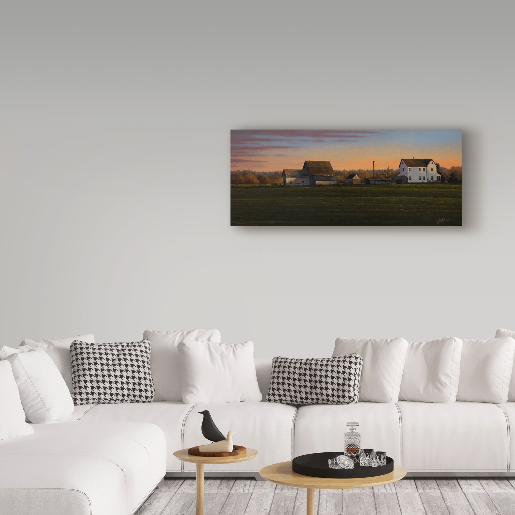 Trademark Fine Art 'Sunset On A Family Farm' Canvas Art by Wilhelm Goebel