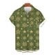 thumbnail image 1 of Blusa y camisa de manga corta con cuello vuelto para hombre, con botones y estampado navideño, informal, de manga corta y cuello vuelto., 1 of 4