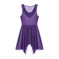 thumbnail image 4 of Alvivi Women's Sleeveless Praise See-Through Liturgical Overlay Lyrical Coverups Dance Dress Purple M, 4 of 7