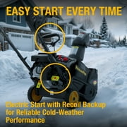 Poulan Pro Single Stage Gas Snow Blower 18 with Electric Start, 190° Remote Chute Control