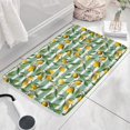 thumbnail image 3 of Yellow Lemon Fruits StripedGreen Flannel Non Slip Door Rugs,Washable Door Mats Indoor,Decorative Door Mats,Dirt-Resistant and Absorbent Doormat for Entrance,Bedroom,Kitchen,Bathroom,23.5"x16", 3 of 5