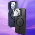 thumbnail image 3 of CHAO Funda con soporte para cámara para iPhone 15 Pro Max/15 Ultra, compatible con Magsafe, funda con soporte magnético para iPhone 15 Plus, color negro, 3 of 4