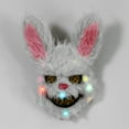 thumbnail image 1 of LED Lighting Bloody Plush Rabbit Halloween Mask Scary Bloody Rabbit Halloween Mask Costume Prop Halloween Mask Dress-up Accessory, 1 of 8
