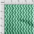 thumbnail image 2 of oneOone Cotton Flex Green Fabric Chevron Dress Material Fabric Print Fabric By The Yard 40 Inch Wide, 2 of 5