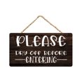 thumbnail image 1 of Please Dry Off Before Entering Wood Decor Sign Wall Art For Home Wall Decor 6"x12", 1 of 5