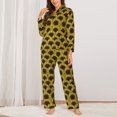 thumbnail image 2 of Sikiie Sunflowers 3 Women's Long-Sleeve Shirt and Full-Length Bottom Pajama Set (s-xxl)-XX-Large, 2 of 7