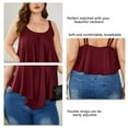 thumbnail image 3 of Camada de Tanques HEM Irregular Irregular, Camiseta de Tanque Asimétrica de Verano Ajuste Correas para Compar, 3 of 7