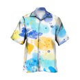 thumbnail image 1 of Camisas Para Hombre Slim Fit Hombres Casual Manga corta Primavera Verano Turndown Neck 3D Impreso Camisas Moda Top Blusa Camisas (Green, L), 1 of 5