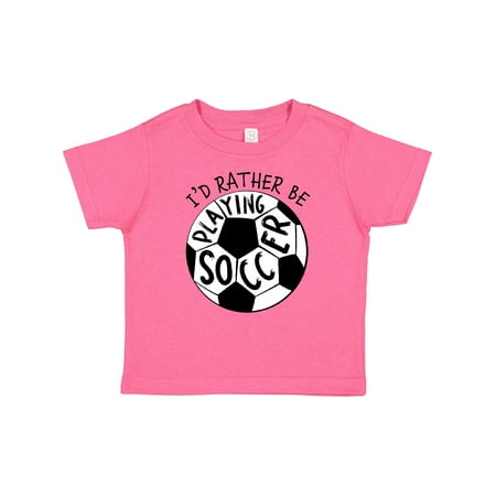 

Inktastic Id Rather Be Playing Soccer Boys or Girls Baby T-Shirt