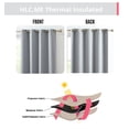 thumbnail image 4 of THD Cambridge Grey Blackout Curtains 84 Inches Long - Room Darkening Curtains, Grey Curtains for Bedroom, Thermal Insulated Window Curtain Grommet Panels, Set of 2 (52 W x 84 L, Light Grey), 4 of 8