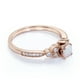 thumbnail image 2 of JeenMata Anillo de Compromiso Vintage con Ópalo Welo Redondo de 1 Uds y Moissanita con Diseño Floral en Oro Rosa de 18 K sobre Plata, 2 of 6