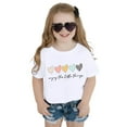 thumbnail image 4 of LRen Girl Tops Size 7-8 Tie Dye Graphic Print Short Sleeve Crewneck Kids Tees Soft Cute Tees Toddler Clothes,Z26-White,100, 4 of 4