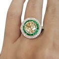 thumbnail image 3 of Grandest Birch Women Big Round Multicolor Cubic Zirconia Engagement Finger Ring Jewelry Alloy, Cubic Zirconia Silver, 3 of 5