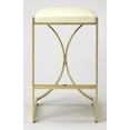 thumbnail image 2 of Butler Specialty Company Natalya 24" Faux Leather Counter Stool - Ivory / Gold, 2 of 4