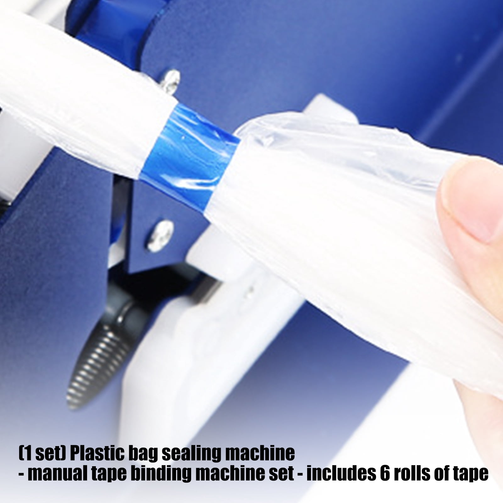 Professional Bag Sealing Machine With 6 Tape Rolls Heavy Duty Iron Dispenser For Warehouse Use