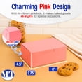 thumbnail image 2 of MT Products Pink Cookie Boxes 6" x 4.5" x 2.75" - Bakery Box - Pack of 15, 2 of 9