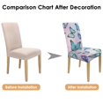 thumbnail image 6 of Washable Butterfly Lovers Pattern Chair Covers Set of 4, Stretch Polyester Dining Chair Slipcovers, Removable Seat Protector for Gathering or Banquet, 6 of 6