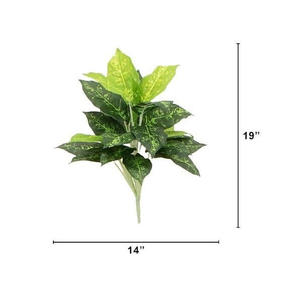 Nearly Natural 19in. Artificial Dieffenbachia Plant - Set of 6