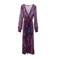 thumbnail image 2 of goowrom Robe d'Été Bohème Tropicale à Fleurs pour Femme à Manches Longues Maxi Robes, 2 of 4