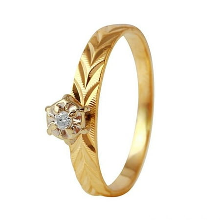 Foreli 0.03CTW Diamond 14K Yellow Gold Ring MSRP$1420.00