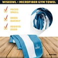 thumbnail image 2 of Wise Owl Outfitters Microfiber Gym Towel ,(12"*24"), 4 Pack, Blue, 2 of 3