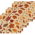 thumbnail image 3 of SKYSONIC Autumn Maple Leaf Washcloths Set of 6, Highly Absorbent Soft Cotton Fingertip Towels for Bathroom, Kitchen, Gym, Spa, Home Decor, 12 x 12 Inch, 3 of 7