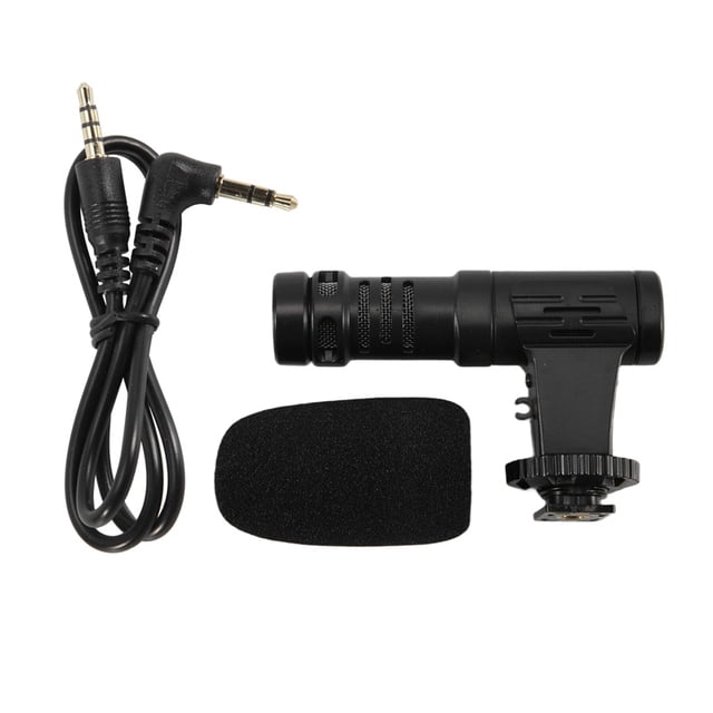 MicróFono de Video en la CáMara Mini Condensador GrabacióN Entrevista Vlog para TeléFono DSLR 3.5 Mm