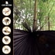 thumbnail image 4 of Hamaca de camping Covacure – Hamaca doble ligera, soporta hasta 772 libras, hamacas portátiles para interior, exterior, senderismo, camping, mochilero, viajes, patio trasero, playa (negro), 4 of 5