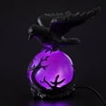 thumbnail image 4 of Halloween Gothic Dark Crow Desk Lamp, Vintage Black Bird Table Lamp with Spooky Silhouette Base, Mood Lighting Fixture for Nightstand, Office, Themed Party, Ghost House Atmosphere Decor, A, 4 of 7