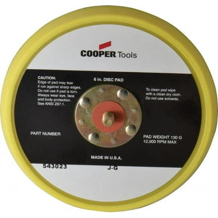 

Cleco 6 Diam Hook & Loop Disc Backing Pad Hard Density 13 000 RPM